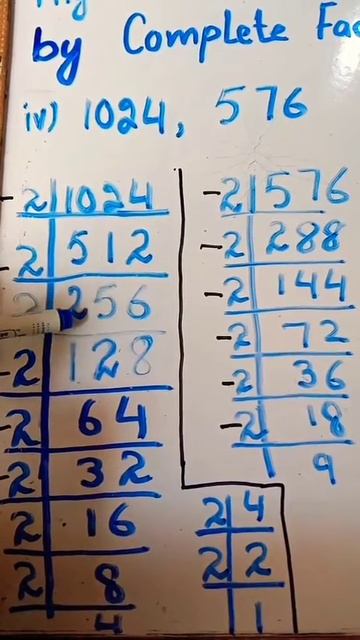 Find highest common factor of 1024 and 576 by complete factorisation | HCF of 576 and 1024 смотреть онлайн