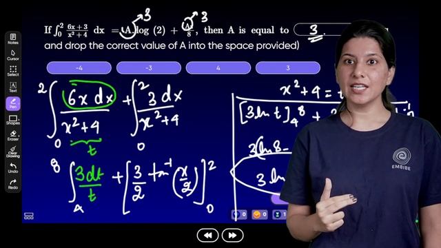 Definite Integration-1 | Mathematics | JEE 2024 | Namrata Jaysinghani | Embibe смотреть онлайн