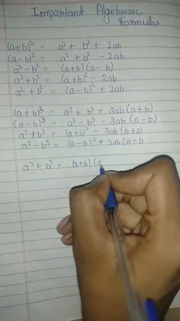 Here is some important formulae of algebra [part -1] смотреть онлайн