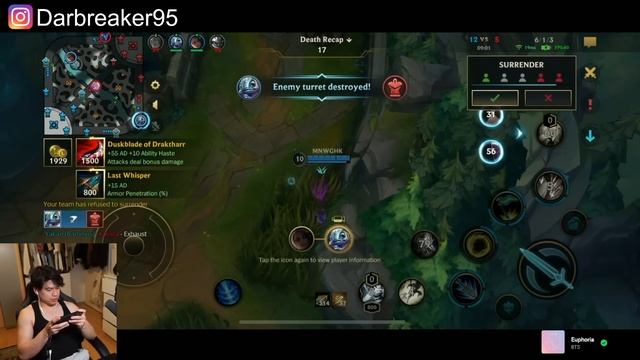 WILD RIFT JARVAN WITH INFINITY EDGE 1 SHOTS SO HARD смотреть онлайн