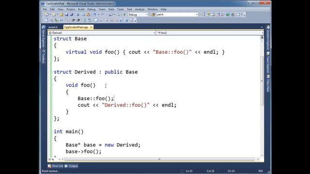 C++ Invoking Base Class Functions Using the Scope Resolution Operator смотреть онлайн