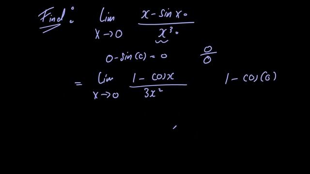 Limit of x-sinx/x^3 as x approaches 0 смотреть онлайн