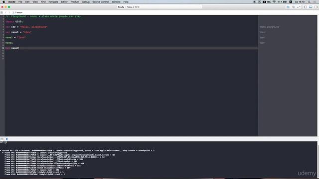 Swift с нуля первый урок - Переменные и константы смотреть онлайн
