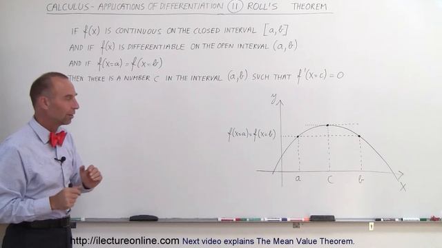 Calculus - Application of Differentiation (11 of 60) Roll's Theorem Explained смотреть онлайн