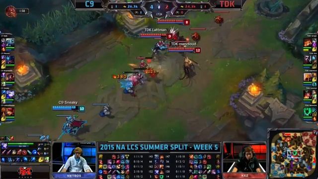Cloud 9 vs Team Dragon Knights | S5 NA LCS Summer 2015 Week 5 Day 1 | C9 vs TDK W5D1 G4 смотреть онлайн