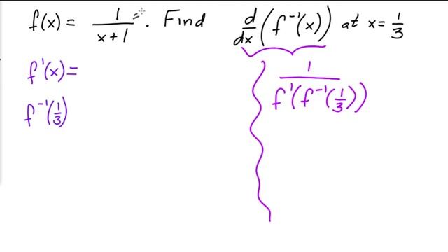 Derivative of Inverse Function Exercises 1-4 смотреть онлайн