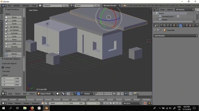 Blender House Modeling - Boolean смотреть онлайн