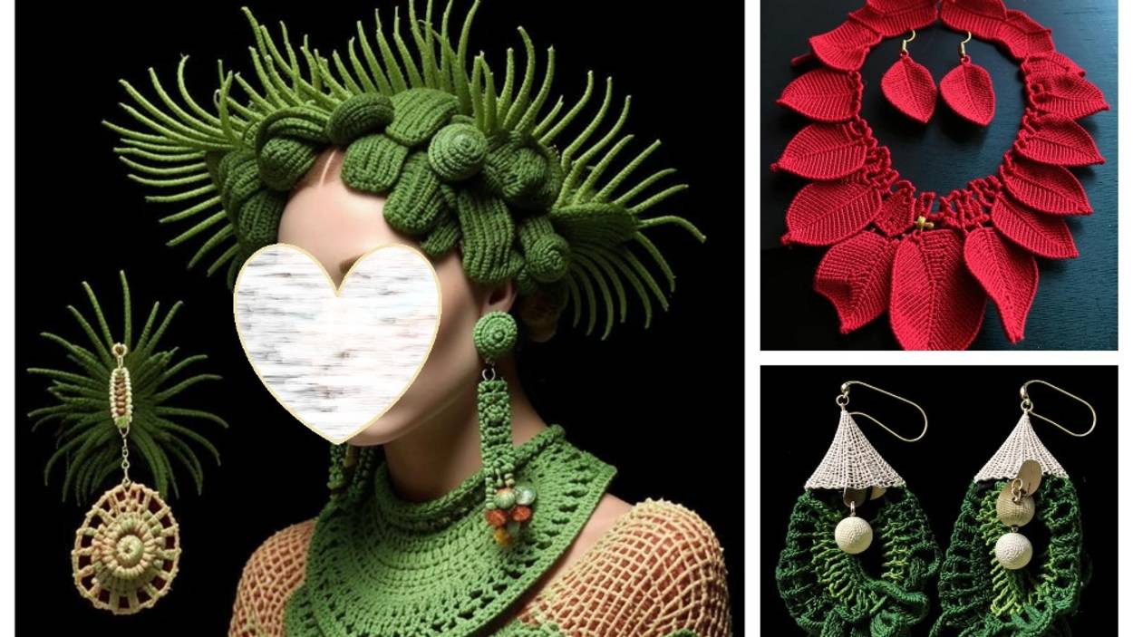 УКРАШЕНИЯ с листьями от нейросети. ВЯЗАНИЕ. Подборка №17 смотреть онлайн