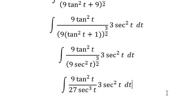 Calculus Help: Integral ∫ x^2/(x^2+9)^(3/2) dx - Integration by trigonometric substitution смотреть онлайн