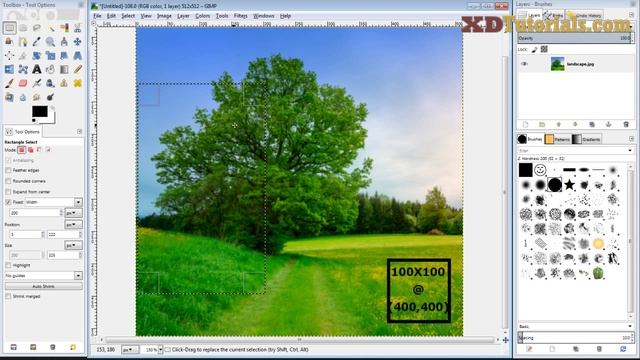 GIMP Tutorial - ToolOptions Advanced Selections - Part 3 - XDTutorials.com смотреть онлайн