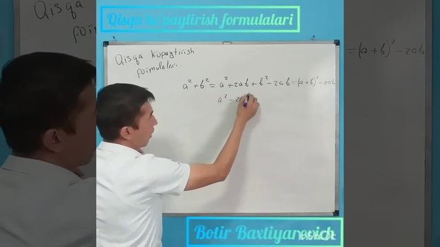 Matematika 1.1.12 Qisqa Kopaytirish Formulalari