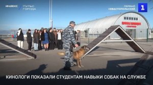 Кинологи показали студентам навыки служебных собак