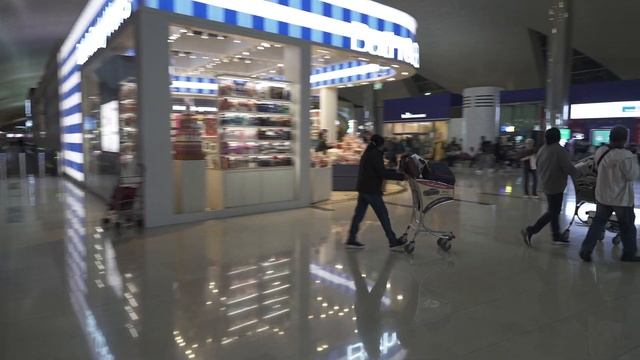 United Arab Emirates, Dubai International Airport, 1X moving sidewalk смотреть онлайн