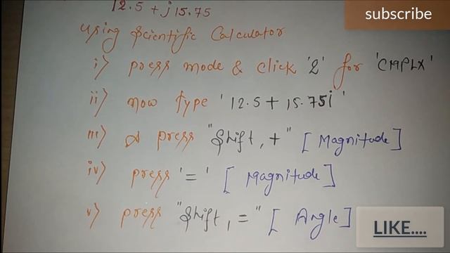 How to find magnitude & phase of a complex number using scientific calculator fx-991MS смотреть онлайн