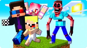 👀 ВЫЖИВАНИЕ НА ОДНОМ БЛОКЕ С МИМИКОМ В МАЙНКРАФТ! ШЕДИ ЛЕСКА И НУБИК MINECRAFT