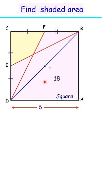 37) Find yellow shaded region #maths #matholympiad #geometry смотреть онлайн