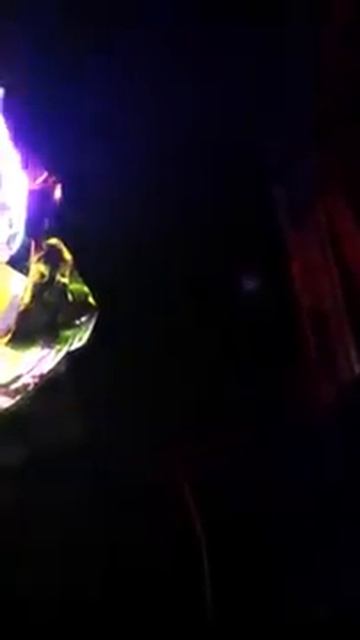 Laser show with aluminum to reflect the light of the lasers. смотреть онлайн