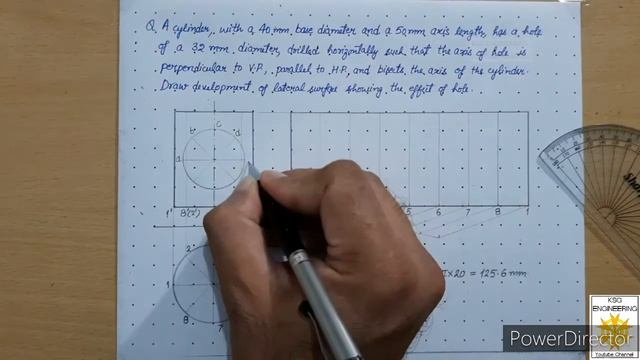 Development of Cylinder | development of surfaces in engineering drawing | Engineering Drawing 11.2 смотреть онлайн