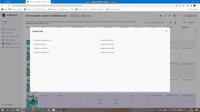 Отчет по продажам с акциями и стратегиями по дням смотреть онлайн