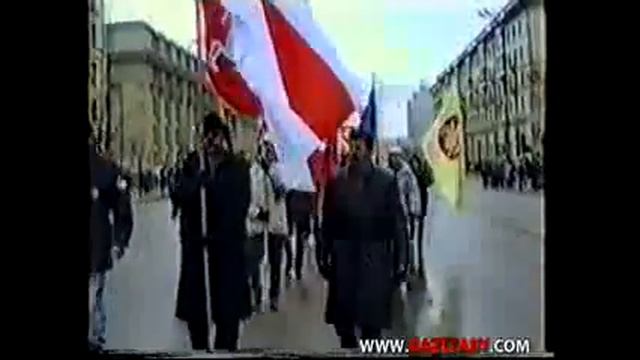 Марш "Белорусского объединения военнослужащих" 21 марта 1993 года смотреть онлайн