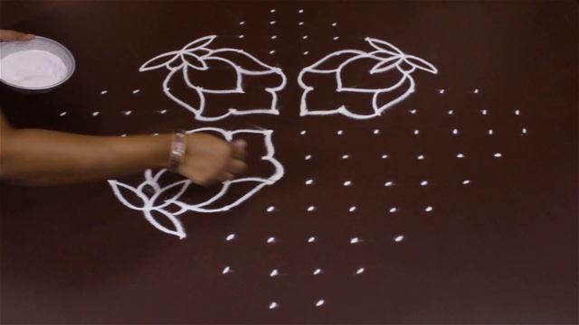 Pongal Kites Rangoli Designs with colours (14 x 2 to 1 dots) Latest 2018 | Easy rangoli designs смотреть онлайн