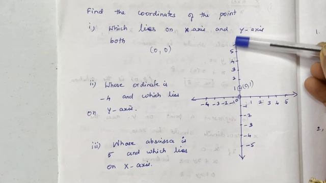 Find the coordinates of the point(i) which lies on X and Y-axes both.(ii) whose ordinate is – 4 and смотреть онлайн