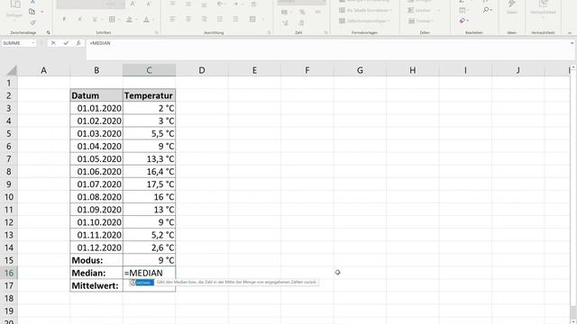 Modus, Median, Mittelwert, Runden - Excel für Einsteiger (Teil 7) - Grundlagen смотреть онлайн