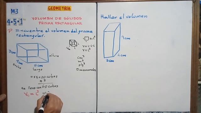 Volumen de Sólidos, Prisma Rectangular. (M-3 GEOMETRÍA 4-5-1 ) смотреть онлайн
