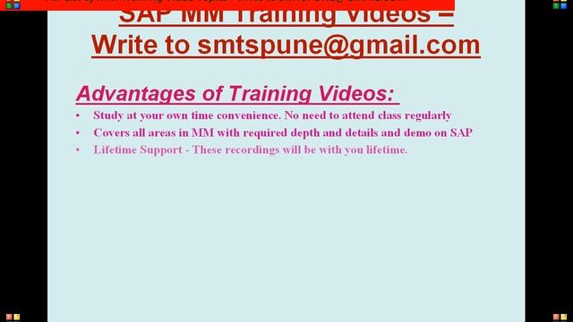 SAP MM CONFIGURATION CUSTOMIZATION ONLINE VIDEO TRAINING 2 - SMTSPUNE@GMAIL.COM смотреть онлайн
