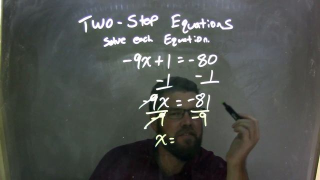 Solve -9x+1=-80 смотреть онлайн