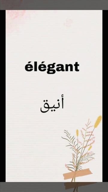 ما معنى أنيق، متسامح، حنون... بالفرنسية؟ смотреть онлайн