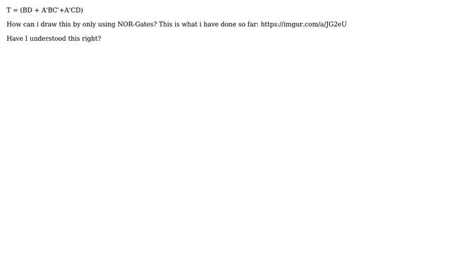 Draw a function by only using two input NOR gates смотреть онлайн