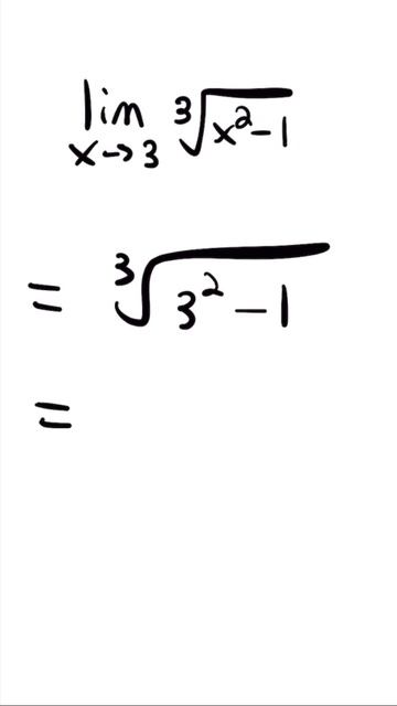Limit of the Cubed Root of x^2-1 as x Approaches 3 #shorts #calculus смотреть онлайн