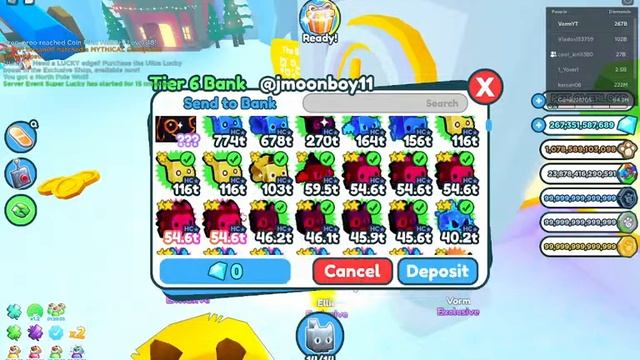 Раздача Новогодних петов в Pet Simulator X