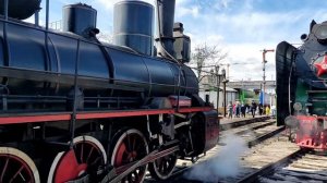 Овечка в работе! Паровоз ОП-7587 "Овечка" заезжает на поворотный круг в депо Подмосковное