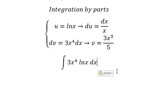 Calculus Help: Integral ∫ 3x^4  Lnx Dx - Integration By Parts - Techniques - Solutions