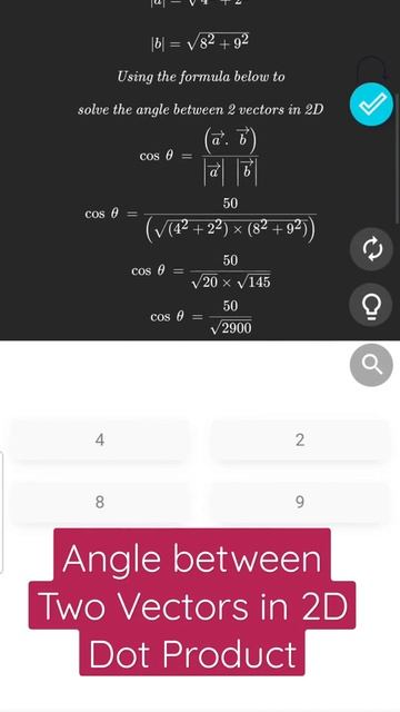 Finding Angle Between Two Vectors in 10 Secs. Dot Products Calculators смотреть онлайн