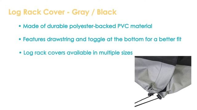 Sunnydaze Log Rack Cover - Gray/Black - Size Options-NY-222 смотреть онлайн