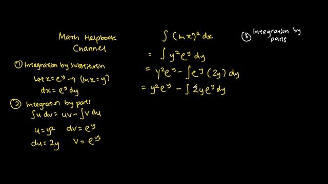 Integration of (ln x)^2 dx (Solution) смотреть онлайн