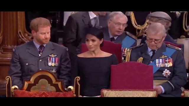Prince william seem to be holding a laugh during RAF service смотреть онлайн