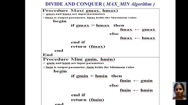 DIVIDE AND CONQUER ALGORITHM DESIGN METHOD ( MAXIMUM & MINIMUM ) PART – III смотреть онлайн