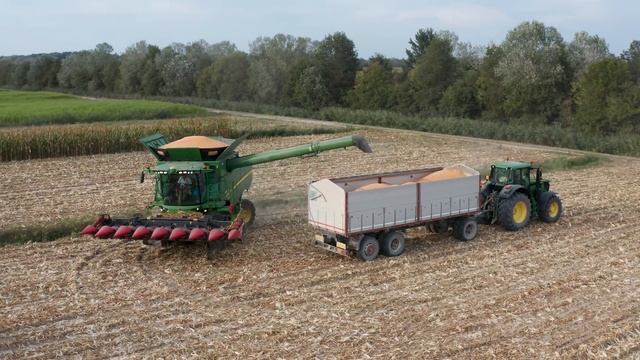 John Deere S680i + Capello Diamant 8 Row 🌽 | Massignani