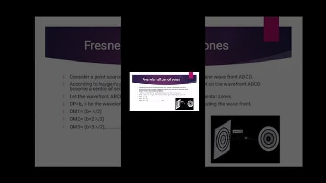 Fresnel's half period zones смотреть онлайн
