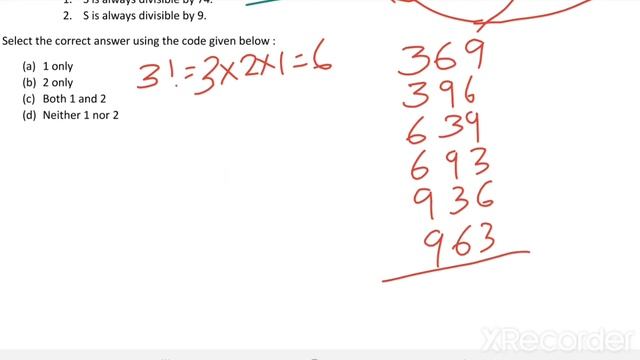 2021_IAS_Qn26. Consider all 3-digit numbers (without  repetition of digits) obtained using three .. смотреть онлайн