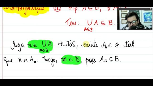 Aula 22 - Fundamentos da matemática I - União e interseção de uma família de conjuntos смотреть онлайн