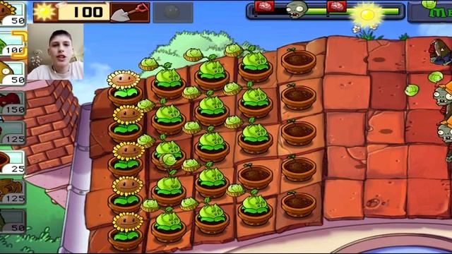 Plants vs Zombies ( а вот и последняя локация— крыша, сраные зомби-макаки!!!) #17 смотреть онлайн