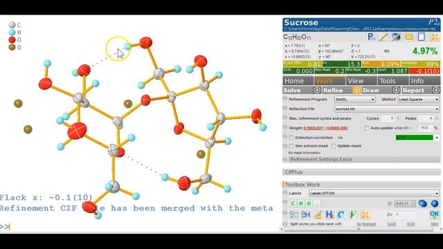First steps with Olex2: Sucrose смотреть онлайн