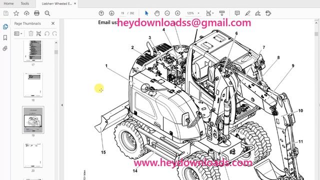 Liebherr A 912 Compact Litronic 1506 Wheeled Excavator Operator's Manual SN 74759