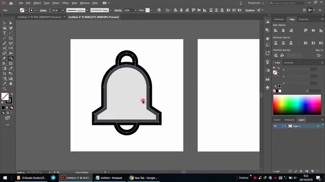 Tutorial Membuat Icon Bell dengan Style Outline dan Glyph смотреть онлайн
