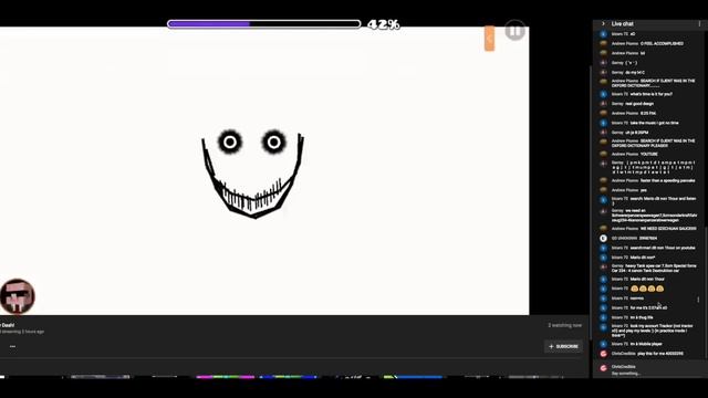 Scaring Geometry Dash Streamers With A JUMPSCARE LEVEL! (FUNNY REACTIONS)